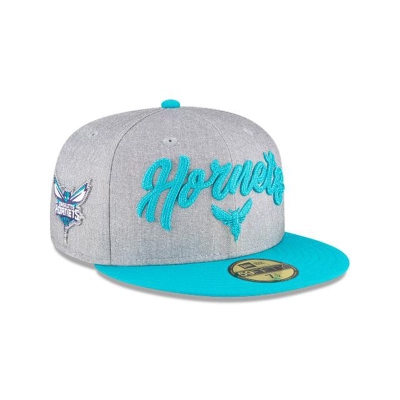 Grey Charlotte Hornets Hat - New Era NBA NBA Draft 59FIFTY Fitted Caps USA0928743